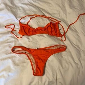 J.Crew Playa Maui Ruffle Bikini Top and Cheeky Bottoms